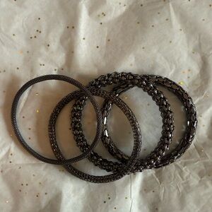 Elegant Black Bangle Set